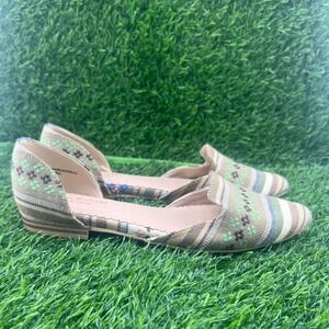 Isaac Mizrahi NY Boho Woven D'Orsay Flats Size 6 Spring Chic Shoes Cottagecore